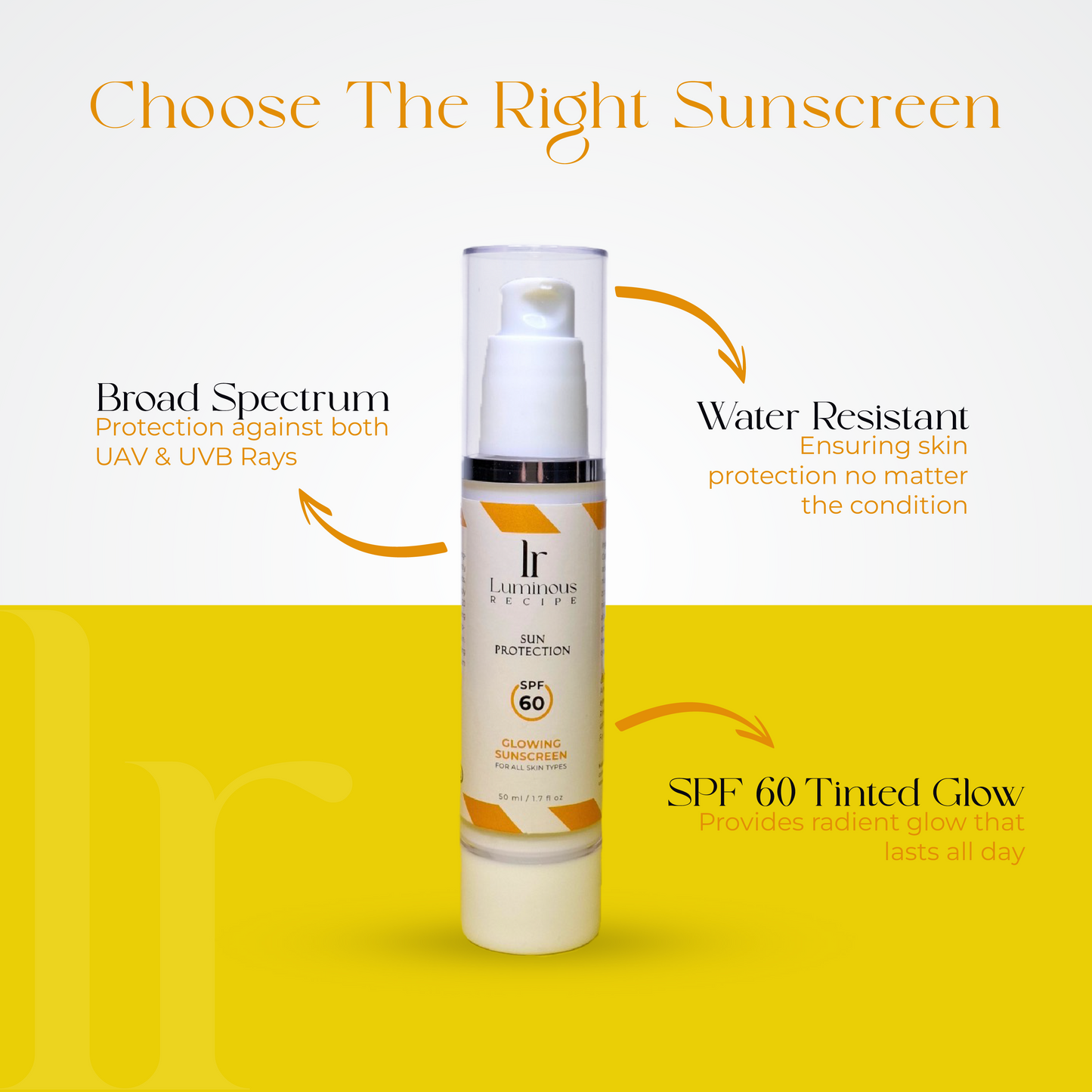 Luminous Recipe Glowing Sunscreen SPF 60 – Protect & Glow 50ml